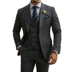 Three-Piece Double-Breasted Formal Tuxedo