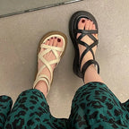 Women Graffiti Ankle Strap Sandals