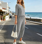 Striped Two-Piece Loungewear Set
