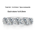 Eternity Moissanite Silver Ring