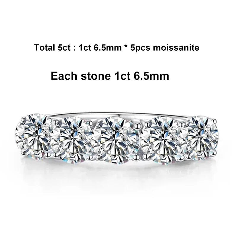 Eternity Moissanite Silver Ring