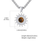 Vnox Sunflower Pendant Necklace
