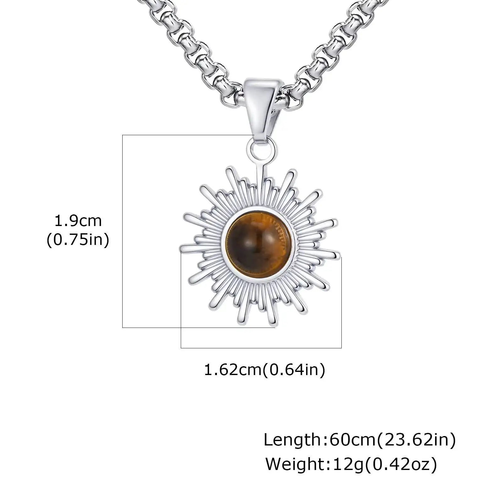 Vnox Sunflower Pendant Necklace