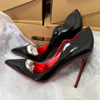 Patent Leather Pointed Stiletto Heels