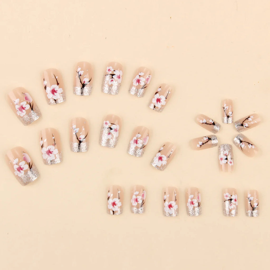 set Medium long fake nails