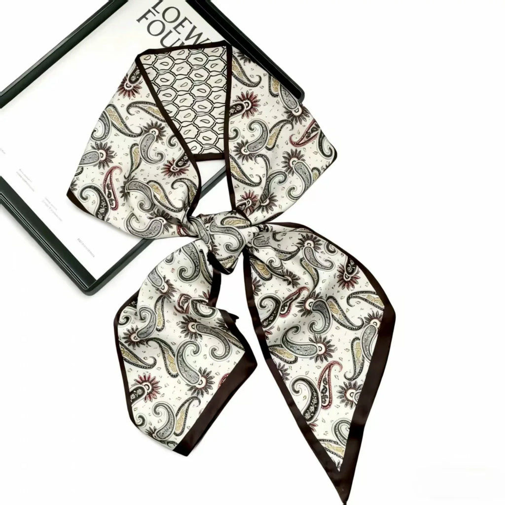 Graphic Ribbon Long Strip Scarf