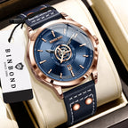 BINBOND Sport Leather Quartz Watch