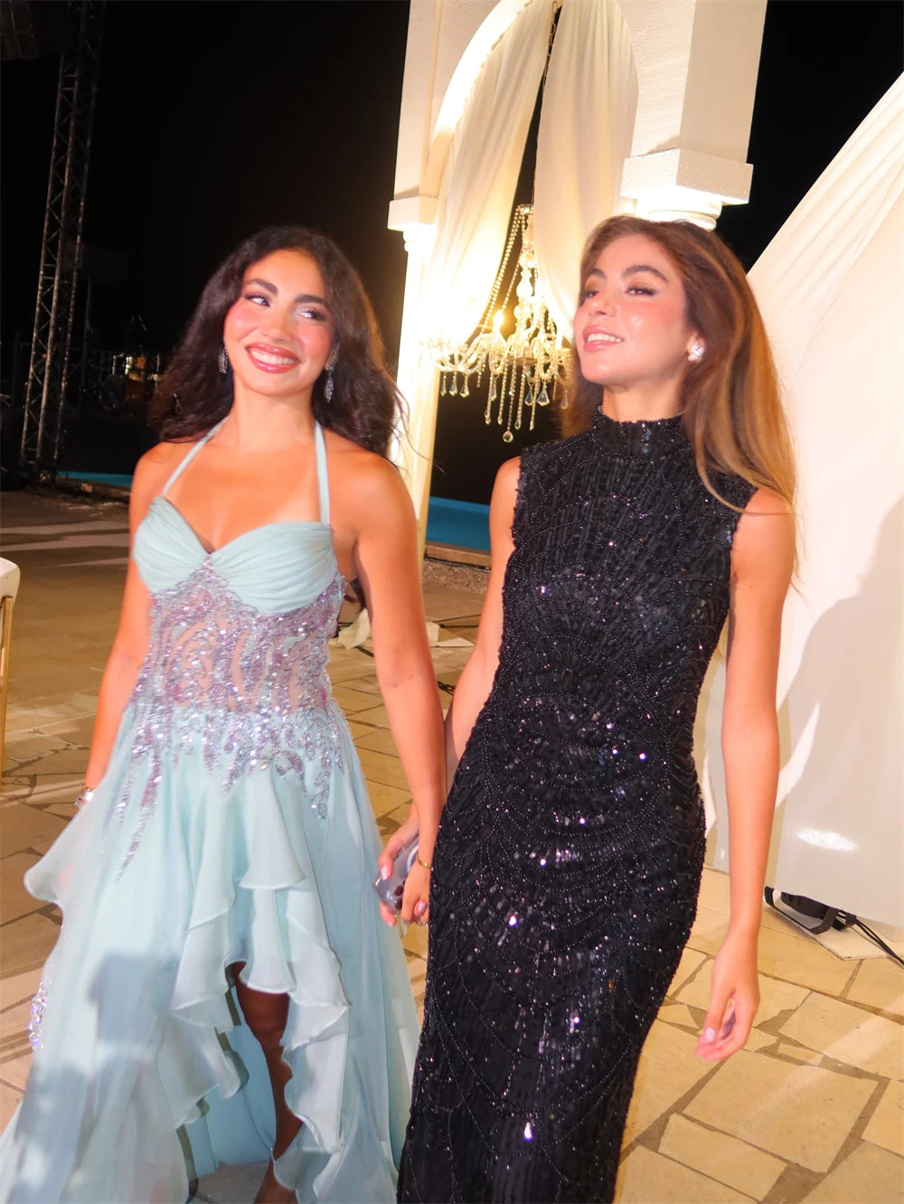 Halter Lace Prom Dress