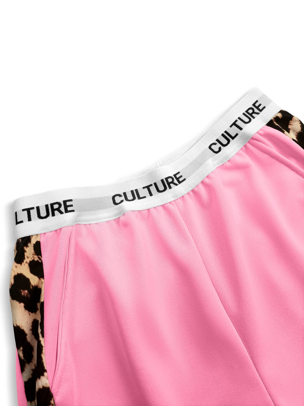 Leopard Side-Stripe Wide-Leg Trousers