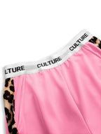 Leopard Side-Stripe Wide-Leg Trousers