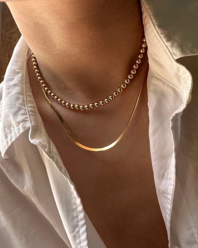 Geometric Zircon Pendant Necklace