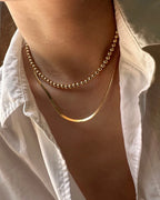 Geometric Zircon Pendant Necklace