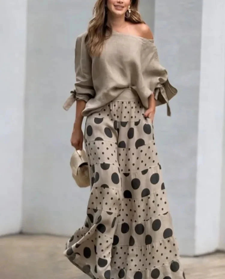 Loose Polka Dot Suit
