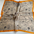 Horse Print Satin Square Scarf