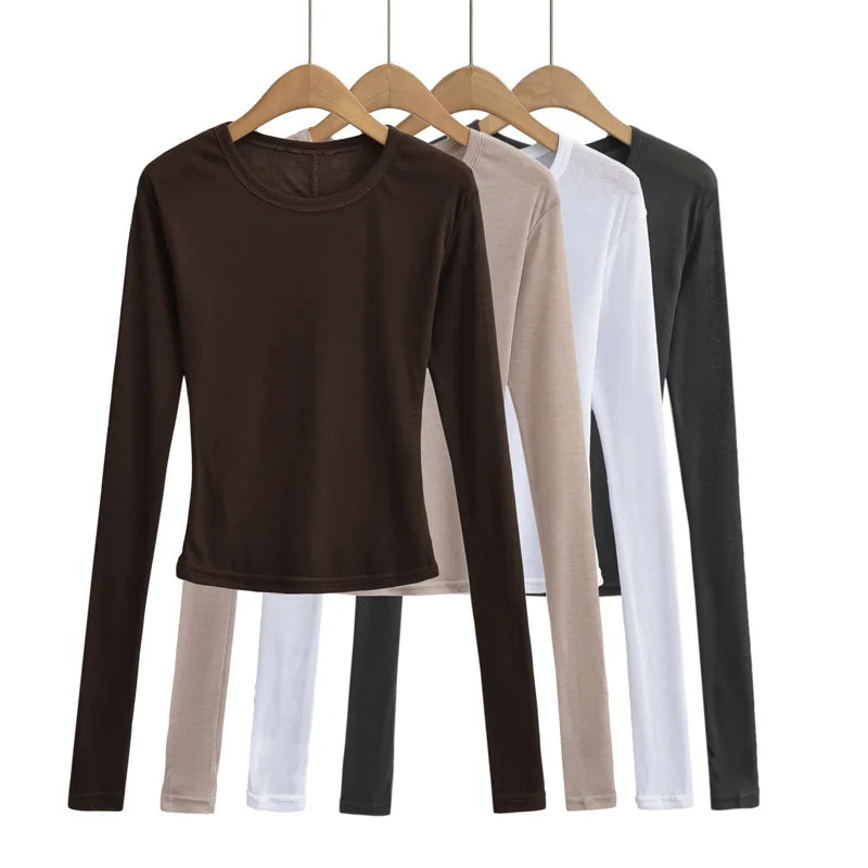 Broadcloth Solid Crew Neck True-To-Size Fit Top