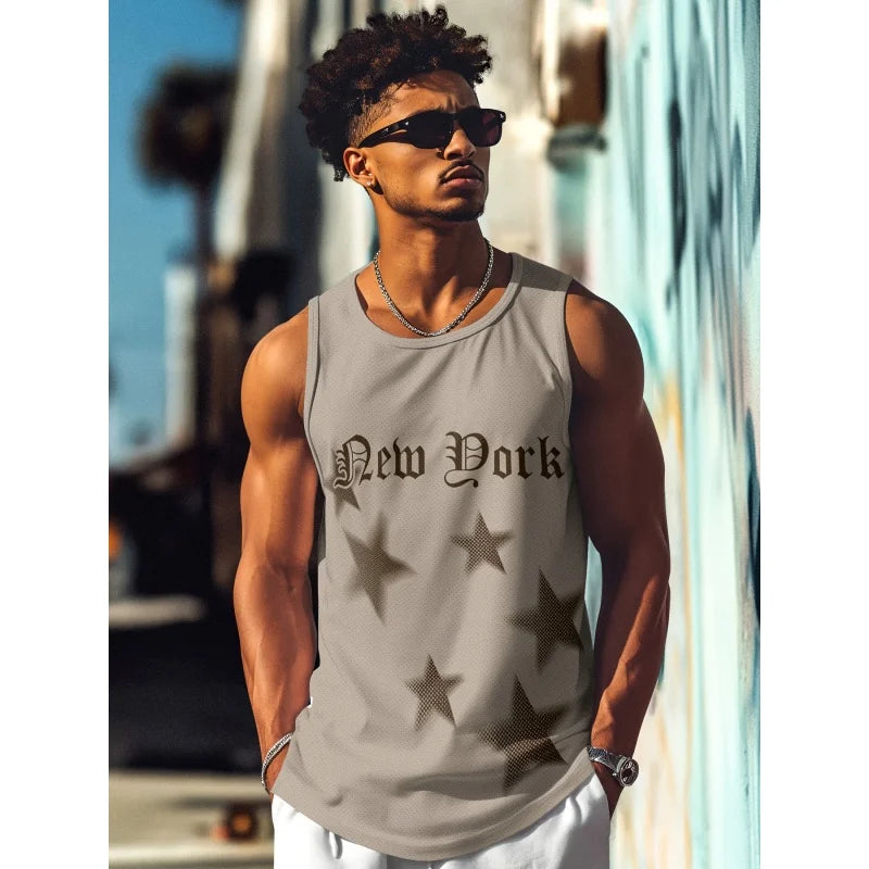 Monster Print Graphic Tank Top