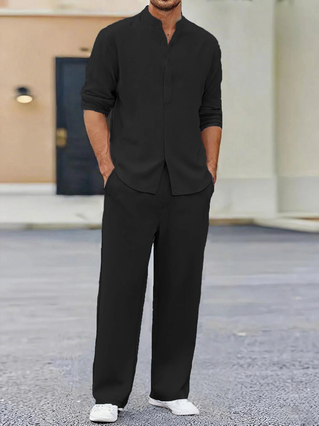 Loungewear Long-Sleeve Trousers Set