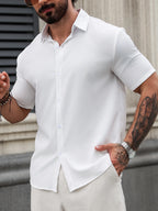 Solid Casual Short Shirt