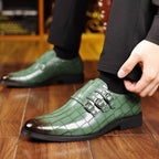 Buckle Stone Pattern Shoes