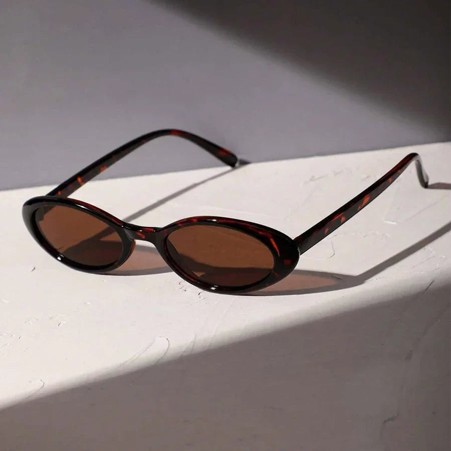 Oval Brown Fashion Sunglasses