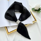 Small Silk Square Ear Scarf