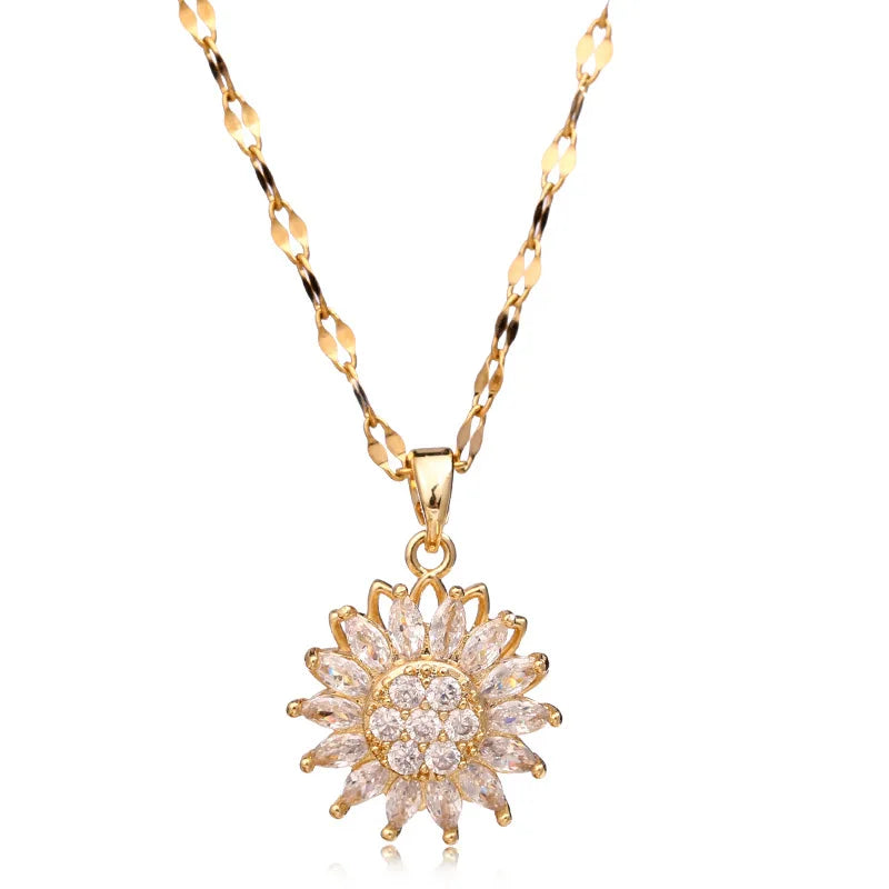 Women’s Rotating Sunflower Pendant
