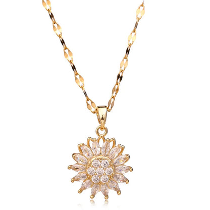 Women’s Rotating Sunflower Pendant
