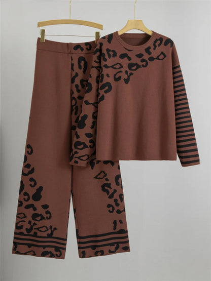 Leopard Knit Set