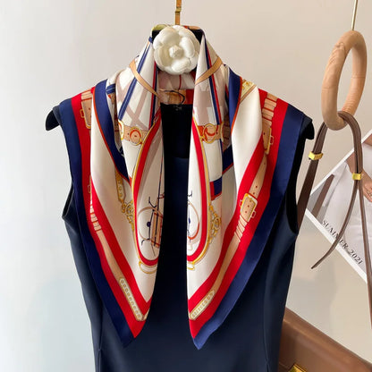 Elegant Silk Feel Square Scarf