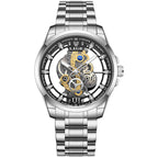 LIGE Gold Skeleton Vintage Watch
