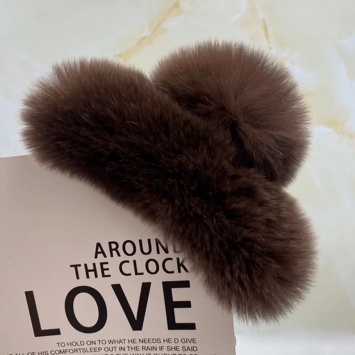 Elegant Winter Fuzzy Hair Claw