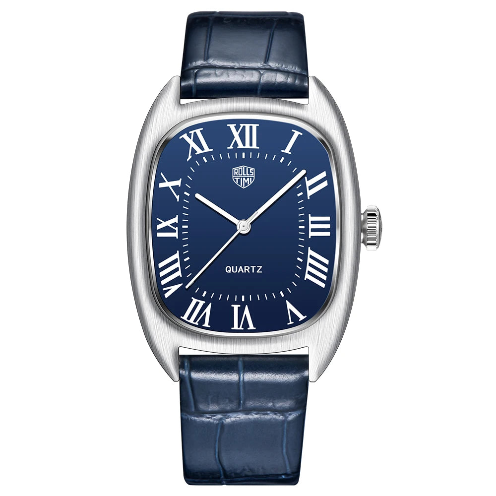 RollsTimi Oval Leather Quartz Watch