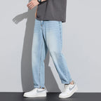 Breathable Elastic Straight Denim Jeans