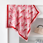 Yellow Lemon Print Silk Scarf