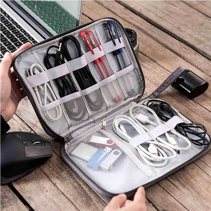 Portable Travel Cable Organizer Bag