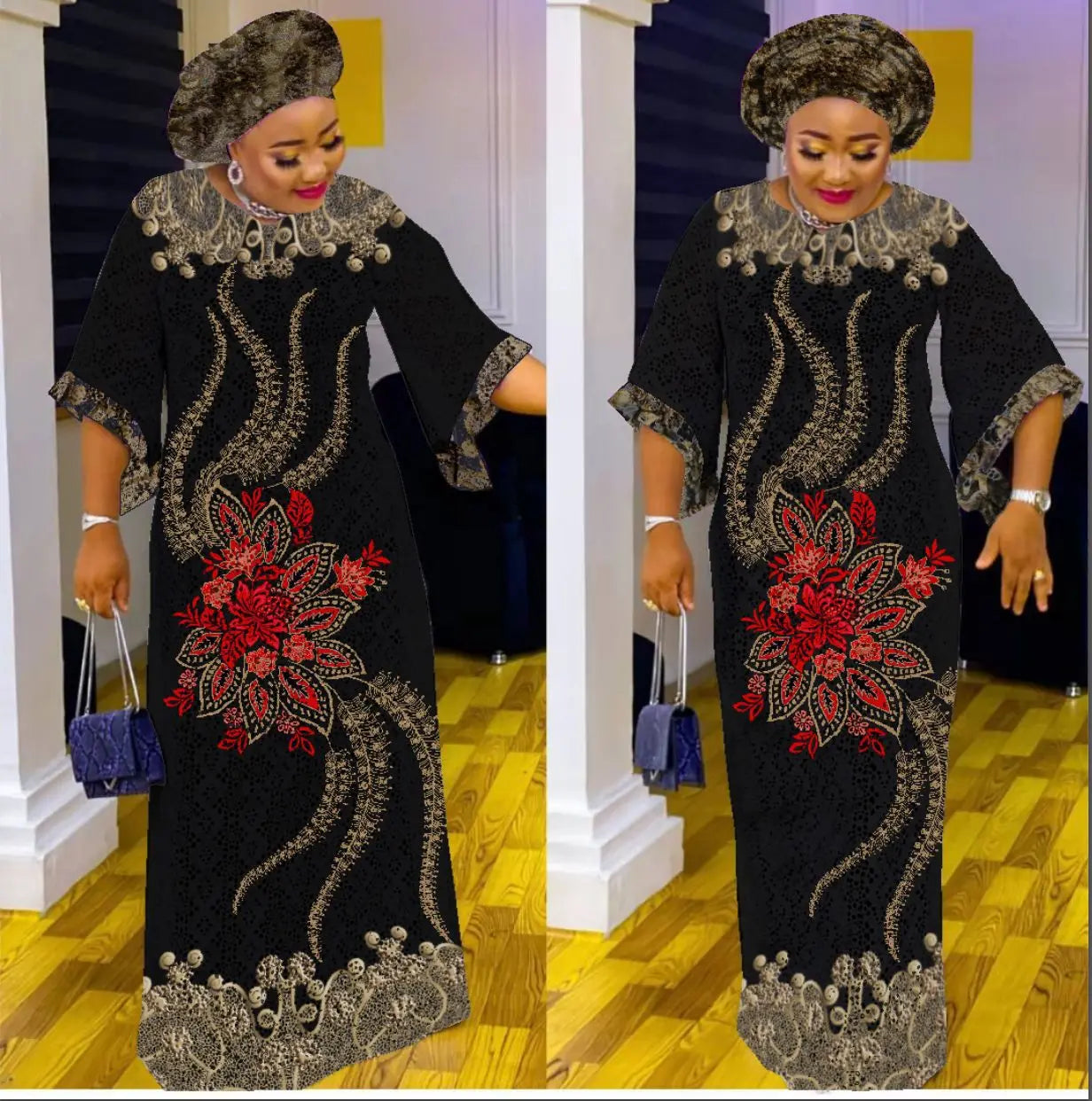 Elegant Kaftan Maxi Dress