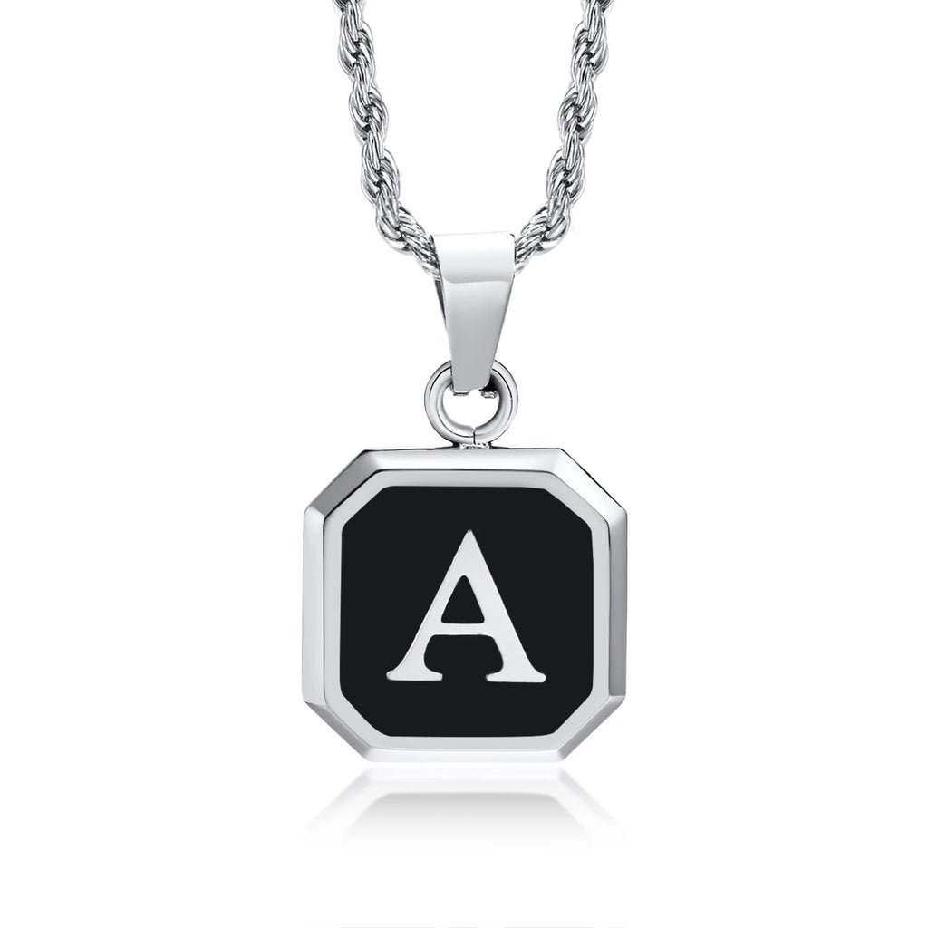Initials Letter Pendant Necklace