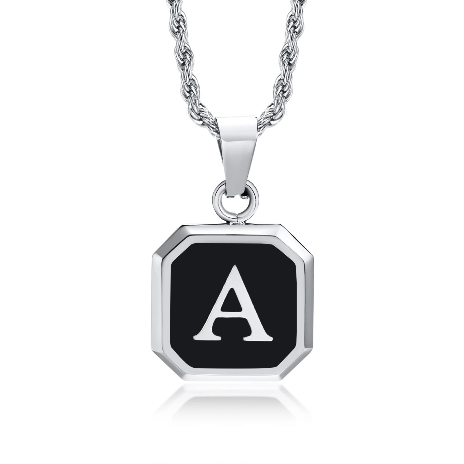 Initials Letter Pendant Necklace
