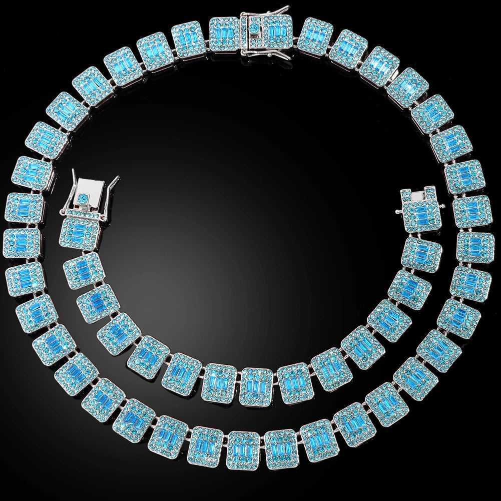 SUBOLLOW Blue Crystal Necklace