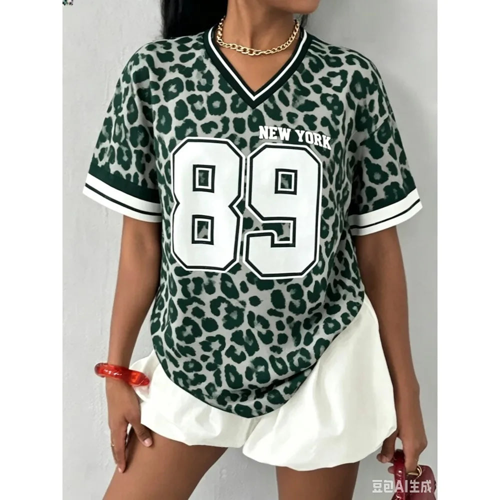 New York Leopard Graphic Tee