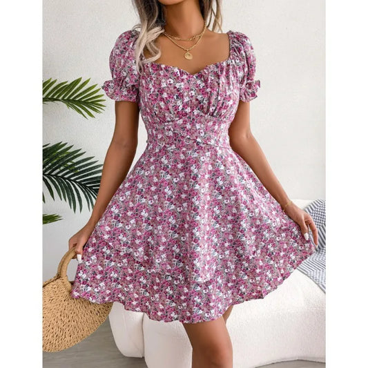 Summer Floral Swing Dress