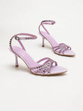 LIGHT LAVENDER CRYSTAL RHINESTONE SCALLOP