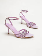 LIGHT LAVENDER CRYSTAL RHINESTONE SCALLOP