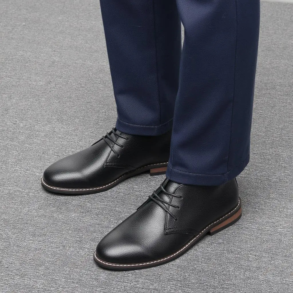 Simple PU Desert Boots