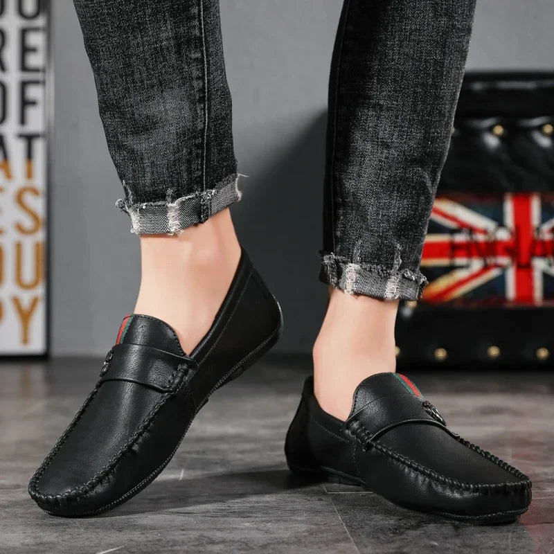 Genuine Leather Driving Loafers