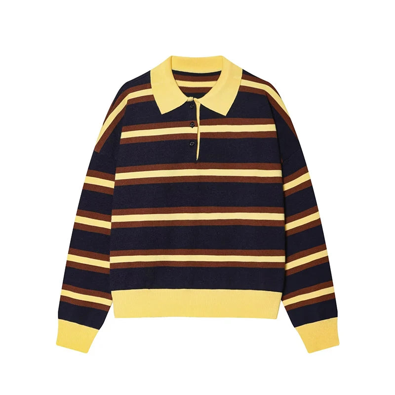 Striped Polo Sweater