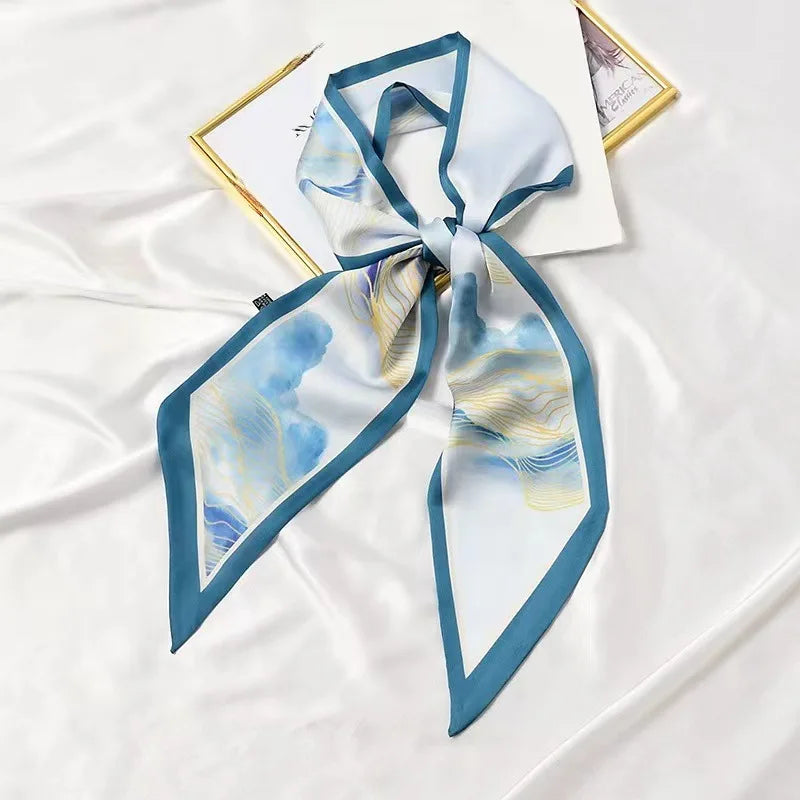 Horse Pattern Long Silk Scarf