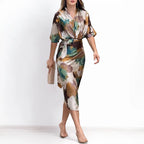Summer V-Neck Slit Dress