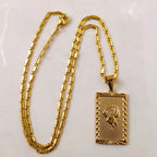 Gold Geometric Chain Necklace