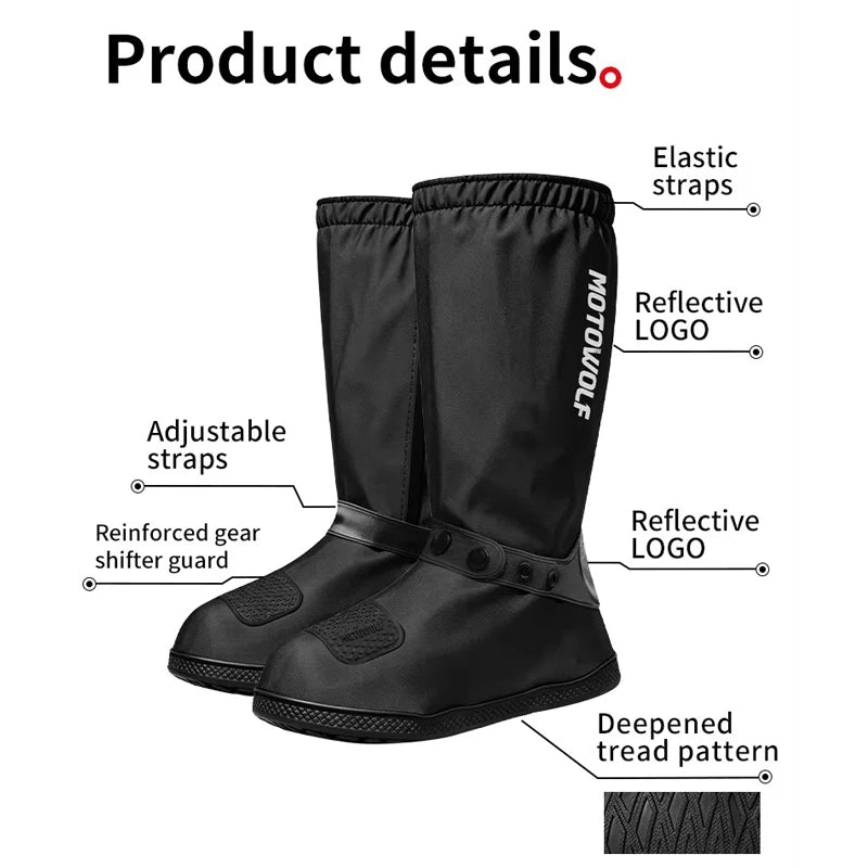 Reusable Motorcycle Rain Shoe-Covers